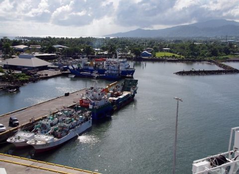 Apia Port in Samoa